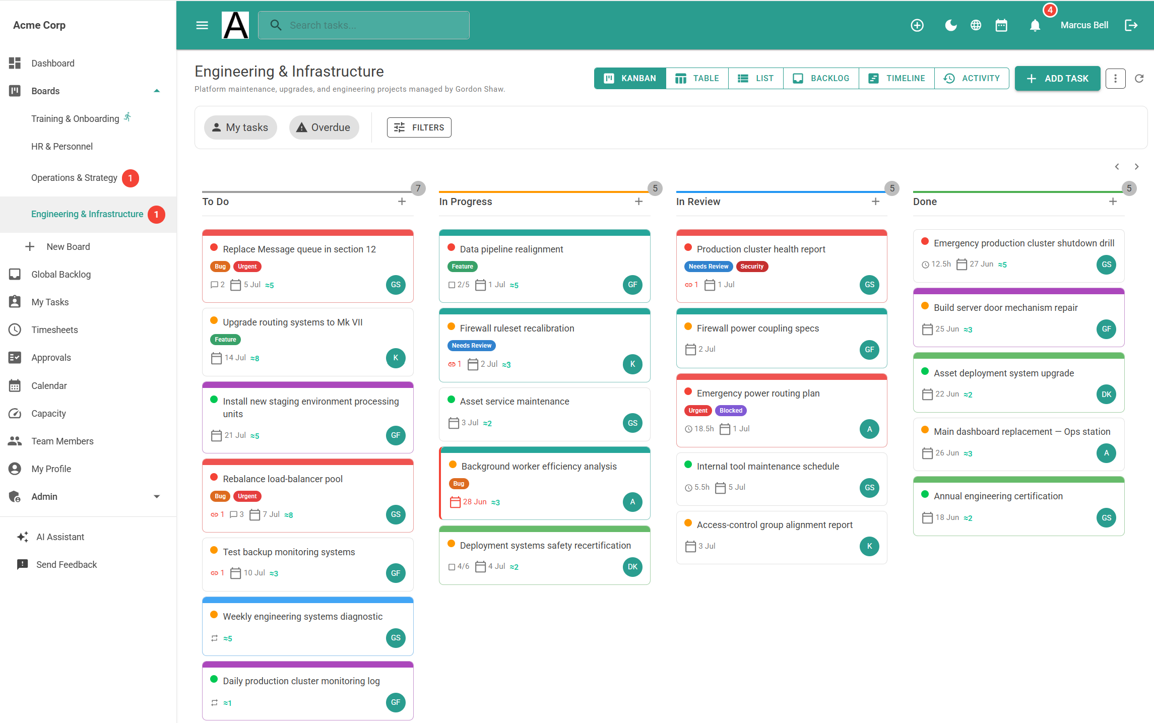 Kanban view